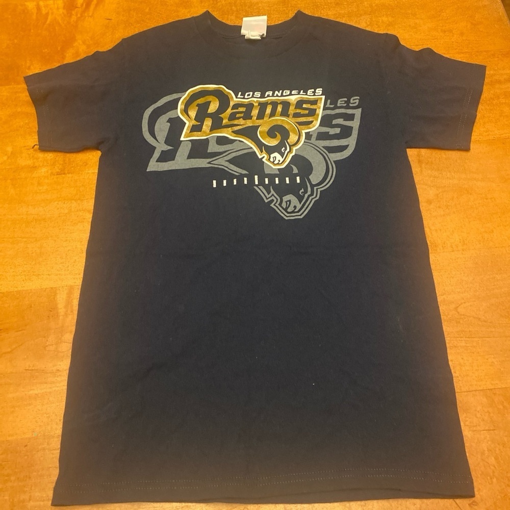 Majestic Navy and Gold Los Angeles Rams Short Sleeve Tee